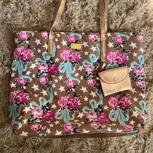 Betsey Johnson Large Floral Tote